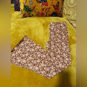 Floral High Rise Flare Pants